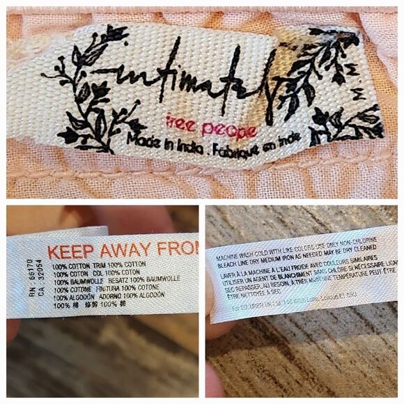 🔹️Free People Peach "Elena" Embroidered Eyelet Scalloped Hem Shorts Medium - Picture 9 of 9